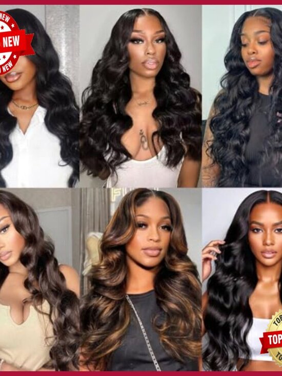 Brazilian Body Wave Human Hair Extensions 3 Bundles with HD Lace Closure main image 6